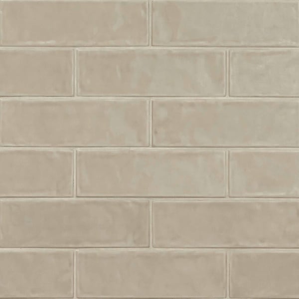 Urbano Warm Concrete 4 In. X 12 In. Glossy Ceramic Gray Subway Tile, 30PK